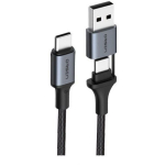 Orsen S8 2-IN-1 USB and Type-C 5A Black