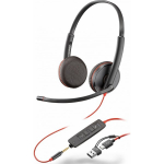 Poly Blackwire 3225 Stereo USB-C +3.5mm +USB-C/ A Adapter (8X229AA)