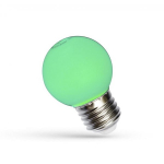 Spectrum LED KULKA E-27 230V 1W GREEN SPECTRUM