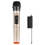Puluz PU628J UHF Wireless Dynamic Microphone with LED Display(Gold)