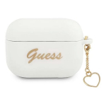 Guess Silicone Charm Cover for Airpods Pro White