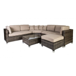 Evelekt DAWSON with cushions, table, corner sofa and ottoman