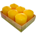 PROVENCE Candles Yellow &Oslash;3.8x5.5cm 6pcs