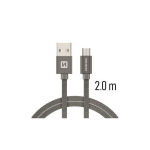 Swissten "Textile Quick Charge 3.0 Micro USB" Grey