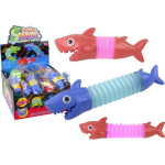 LEAN Toys Shark Stretching Antistress Glowing Pop Tube