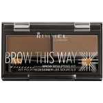 Rimmel London Brow This Way kulmukujunduskomplekt 002 Medium Brown 2,4g