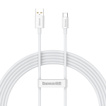 Baseus Superior USB - USB-C 2.0m 100W Moon White