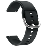 Riff 22mm Black Silicone Strap