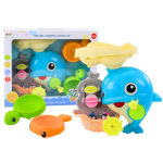 LEAN Toys Blue Dolphin Water Toy Bath Set