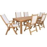 Evelekt Bali Table and 6 Chairs White