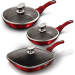 Berlinger Haus Berlinger Haus frying pan set Metallic Line Burgundy Edition 20 24 28