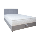 Evelekt Continental bed LEVI 140x200cm, with mattress, grey