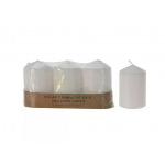 Home Styling Collection Pillar candles set white 3pcs