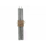 Home Styling Collection Table Candles grey 2pcs 25cm