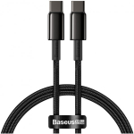 Baseus Tungsten Gold Type-C to Type-C 100W, 1m Black