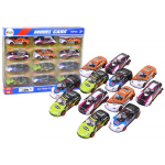 LEAN Toys Set of Sports Cars 1:55 With Friction Drive, 12 Colorful Pieces