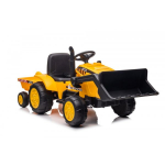 Lean Cars Battery Tractor With Trailer S617 Yellow