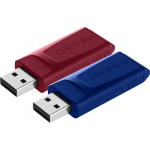 Verbatim 2 x 32GB Slider USB 3.2 Blue/ Red