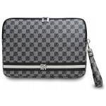 Dkny Checkered Pattern Printed Stripes 14" Black