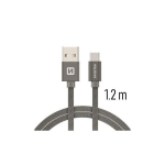 Swissten "Textile Quick Charge 3.1 USB-C 1.2M" Grey