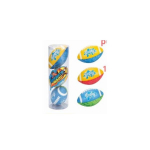 LEAN Toys Set of 3 Foam Rugby Balls 3 Colors