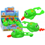 LEAN Toys Wind-up Floating Green Frog Bath Toy