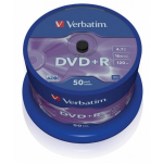 Verbatim DVD+R 4.7GB Matt Silver Cake Box 50