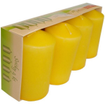 PROVENCE Candle Yellow &Oslash;5x9cm 4pcs