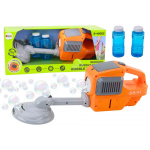 LEAN Toys Soap Bubble Machine Lawn Mower Trimmer Two Liquids Orange
