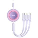 Baseus Bright Mirror 3 USB to Micro USB + USB-C + Lightning 66W 1,1m Purple