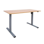 Evelekt Desk ERGO OPTIMAL with 1 motor 140x70cm, hickory/ grey