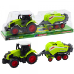 LEAN Toys Set of Tractor Tractor Agricultural Baler Hay Baler Green