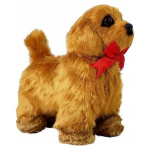 LEAN Toys Interactive Remote Controlled Dog Moves Barks Brown