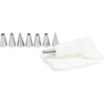Patisse Patisse decorative set + pipe bag 33 cm white stainless steel