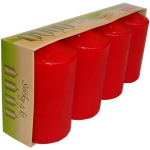 PROVENCE Candles Red &Oslash;5x9cm 4pcs