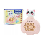 LEAN Toys Pop-It Kitty Game Pink Arcade Console Vibration Sensory Pad