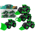 LEAN Toys Farm Vehicle Set Green Tractors 4 Pieces
