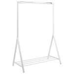 Evelekt Clothes rack BRENT 117x59xH165cm, white/ chrome