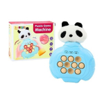 LEAN Toys Pop-It Panda Game Plush Blue Arcade Console Pad Vibrations