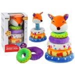 LEAN Toys Plush Pyramid Fox Educational Mascot Colorful 27 cm