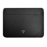 Guess Saffiano Triangle Metal Logo Computer Sleeve 13/ 14" Black