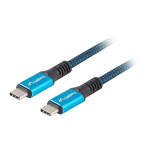 Lanberg CA-CMCM-45CU-0012-BK USB-C 1.2M 100W Black/ Blue