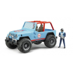 Bruder Jeep Cross country Racer blue with driver -