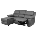 Evelekt Corner sofa BERIT LC, manual recliner, dark grey