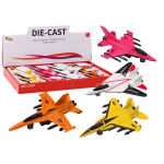 LEAN Toys Jet fighter with friction drive, metal