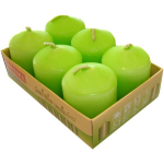 PROVENCE Candles Green &Oslash;3.8x5.5cm 6pcs