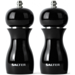 Salter 7613 Gloss Salt and Pepper Mills Black