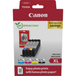 Canon CLI-571XL Color + Photo Paper Value Pack