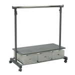 Evelekt Clothes hanger trolley FORD 94x42xH93,5-168cm, silver