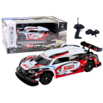 LEAN Toys RC Sports Car 1:16 Drift Interchangeable Wheels White and Red
